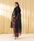 Unstitched Women's Black Textured Lawn 3 Piece Suit